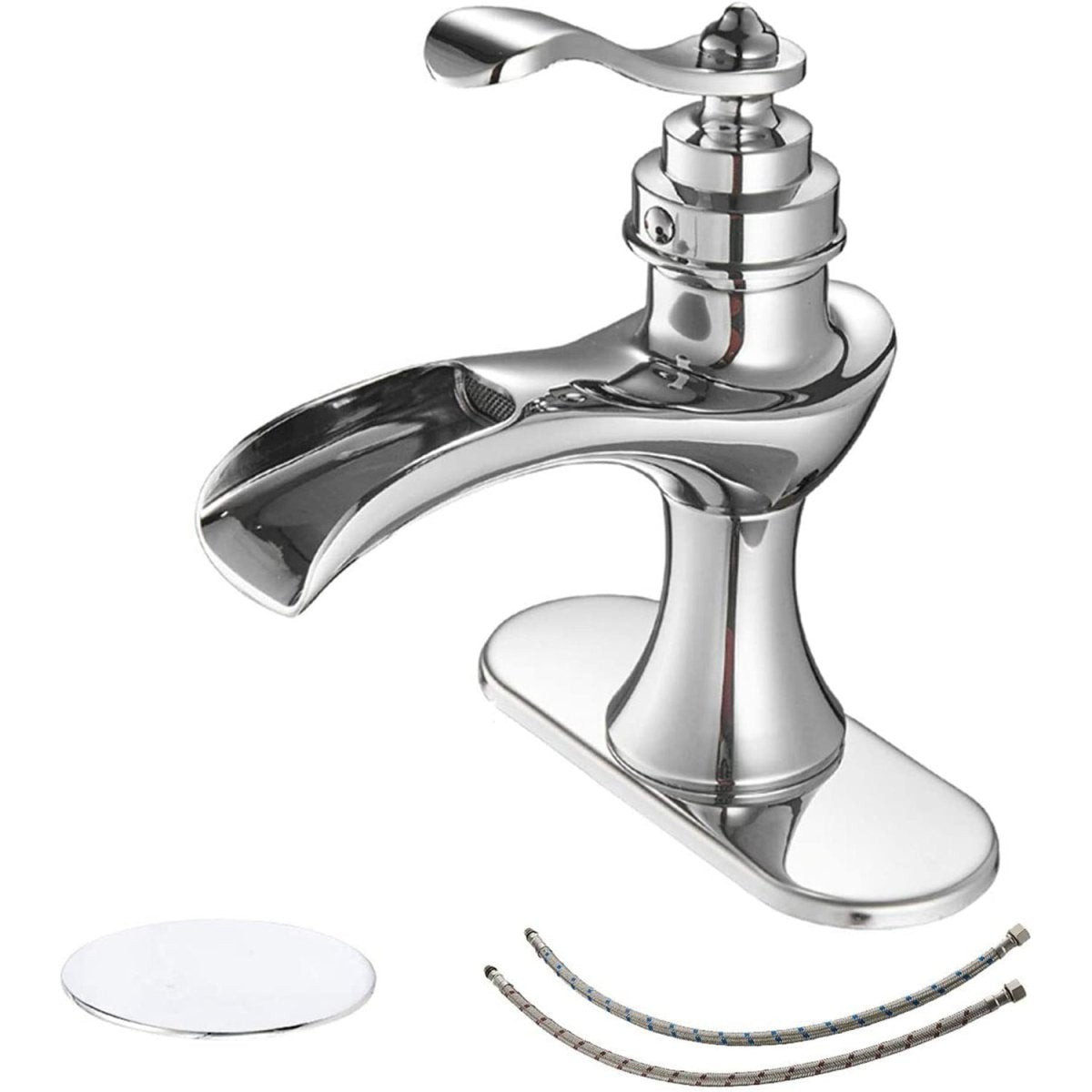 Waterfall Single Hole Single-Handle Bathroom Faucet Chrome - buyfaucet.com