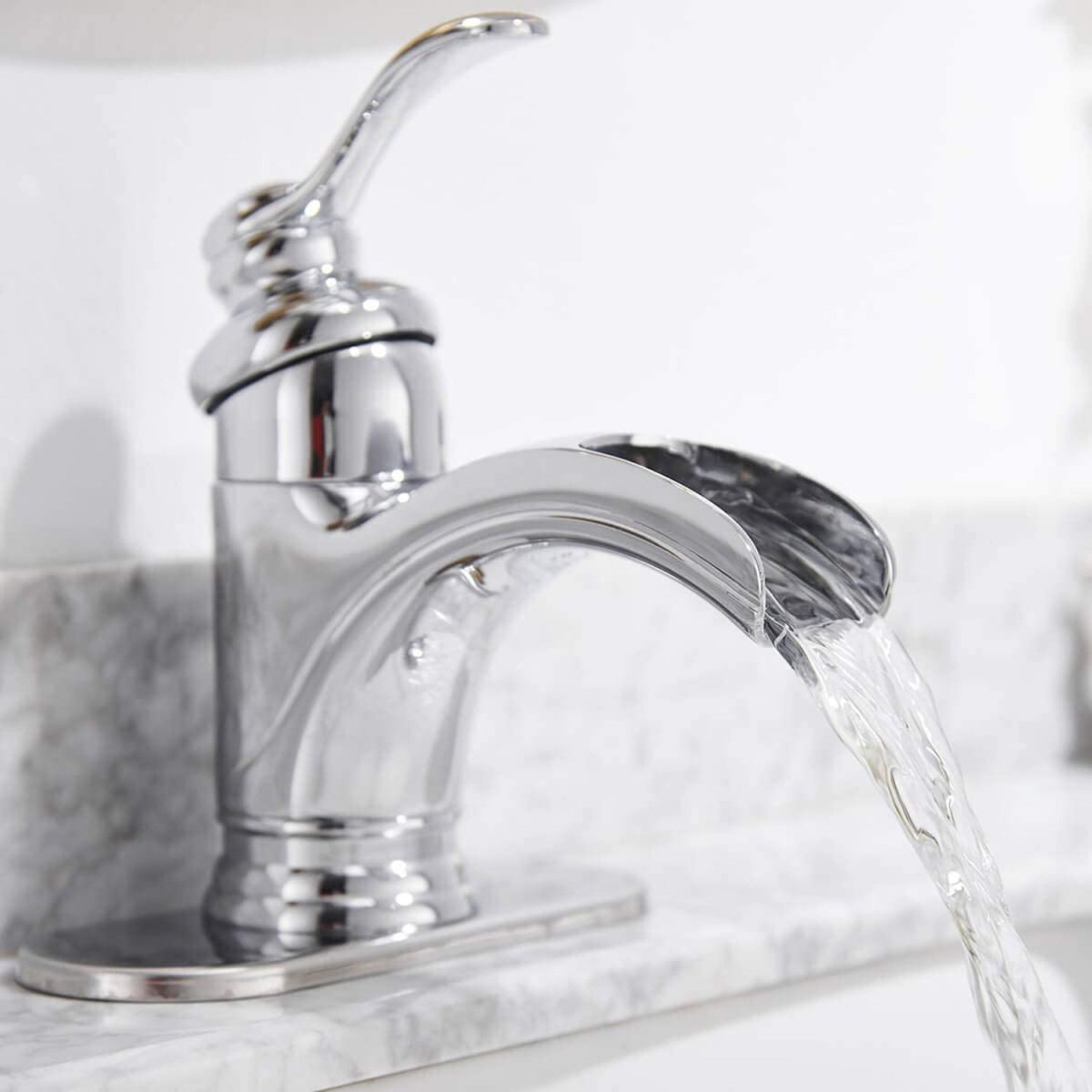 Waterfall Single Hole Single-Handle Bathroom Faucet Chrome - buyfaucet.com