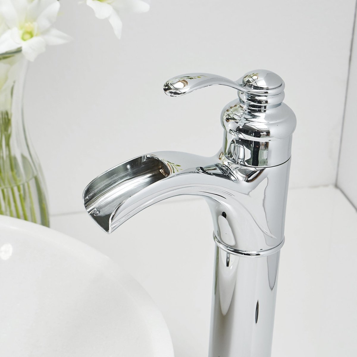 Waterfall Single Hole Single-Handle Bathroom Faucet Chrome - buyfaucet.com