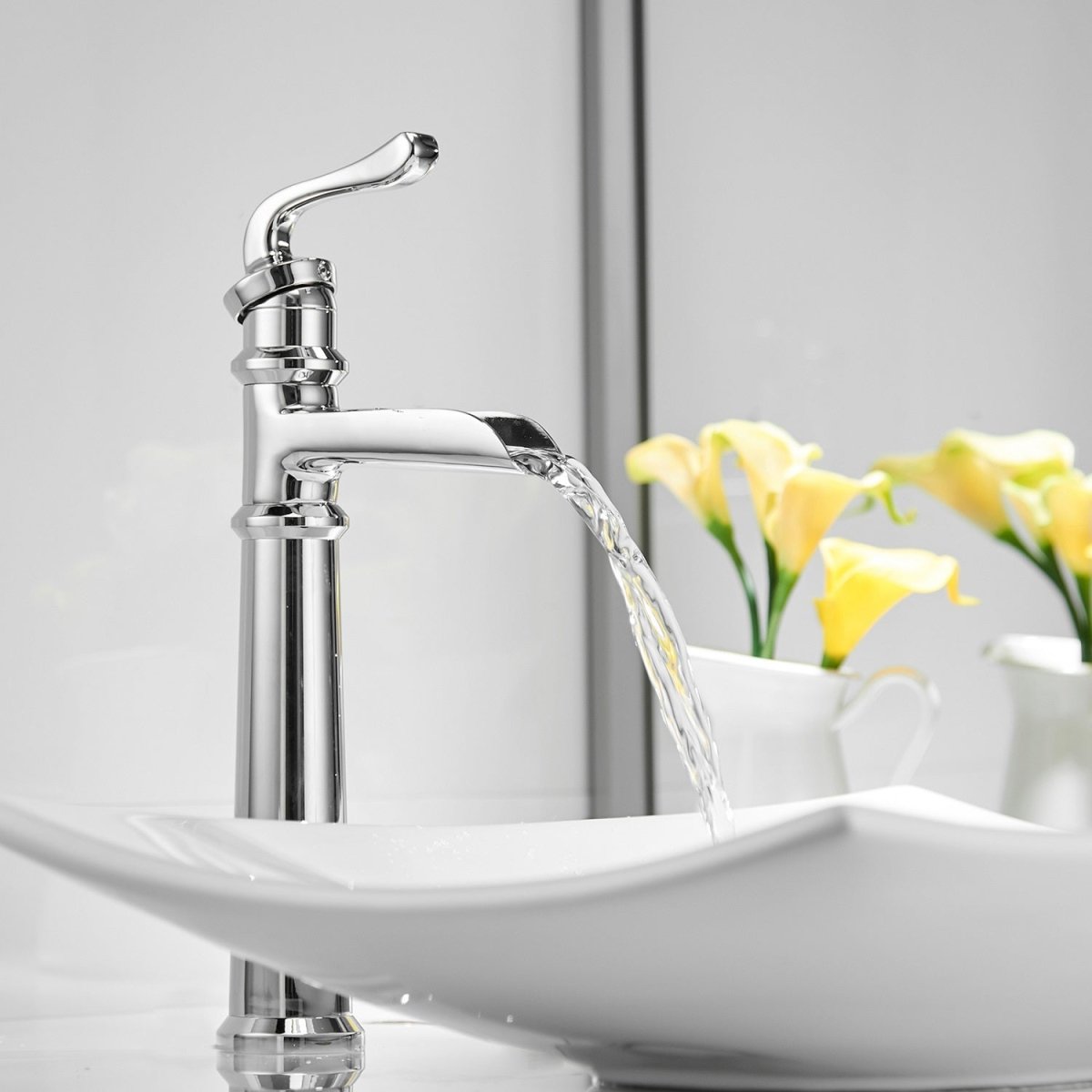 Waterfall Single Hole Single-Handle Bathroom Faucet Chrome - buyfaucet.com