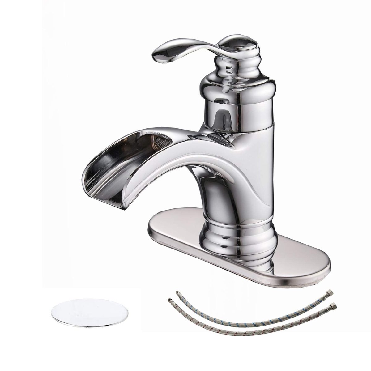 Waterfall Single Hole Single-Handle Bathroom Faucet Chrome - buyfaucet.com