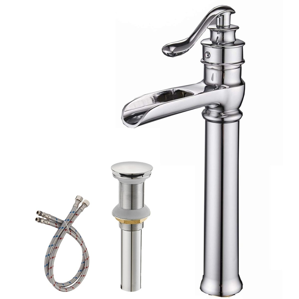 Waterfall Single Hole Single-Handle Bathroom Faucet Chrome - buyfaucet.com