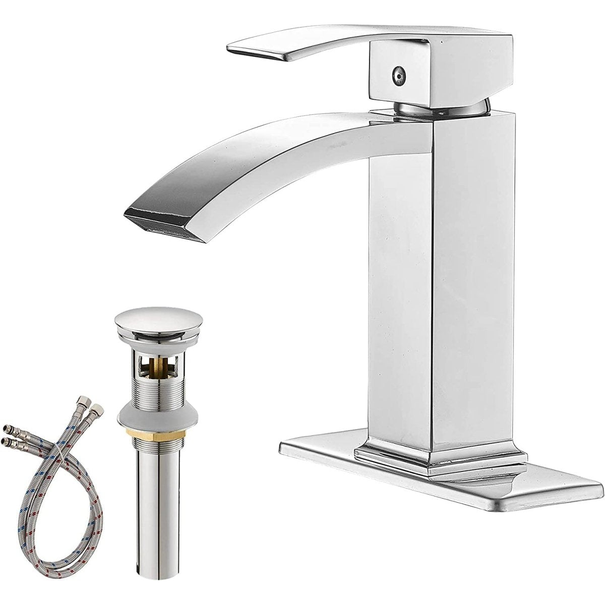 Waterfall Single Hole Single-Handle Bathroom Faucet Chrome - buyfaucet.com