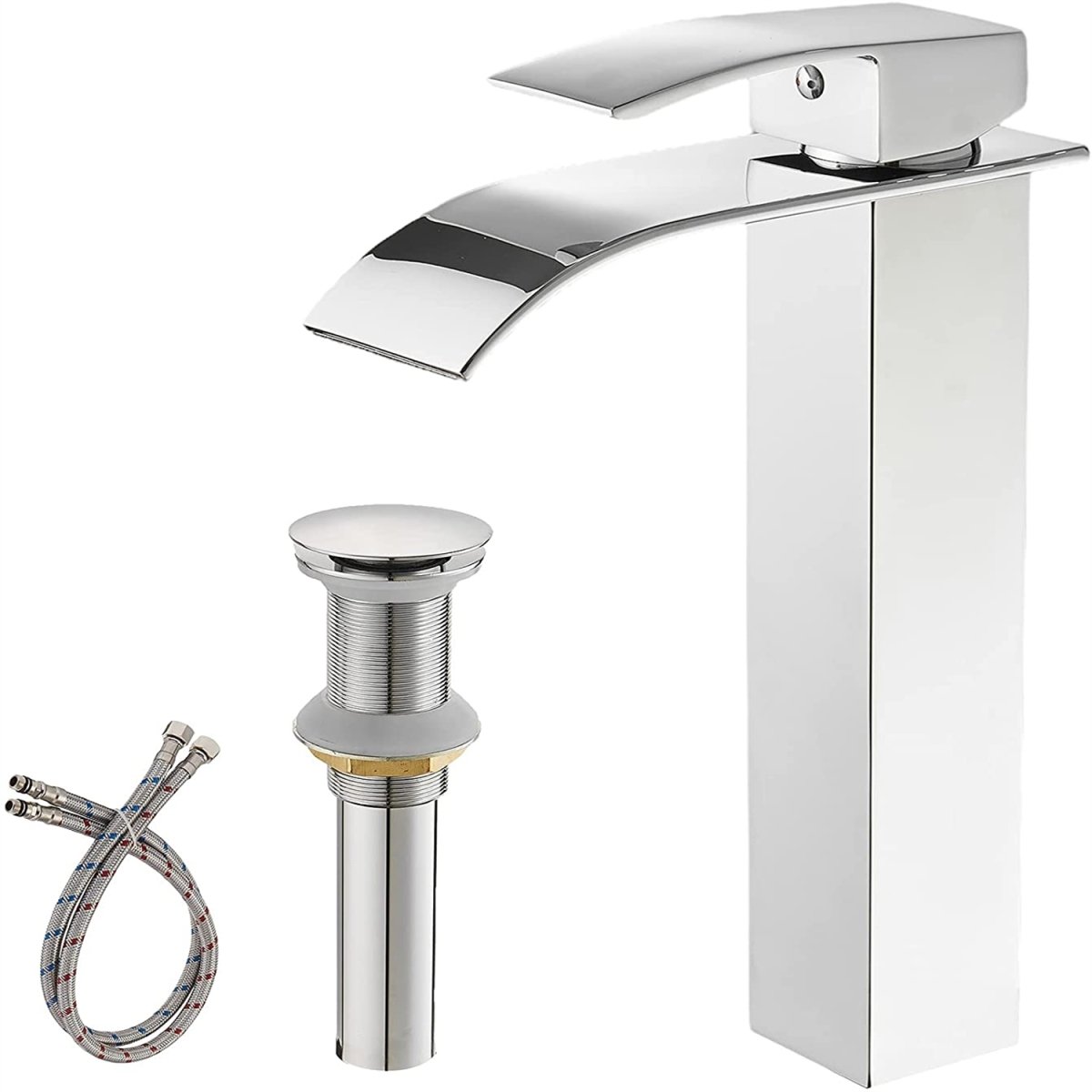 Waterfall Single Hole Single Handle Bathroom Faucet Chrome - buyfaucet.com