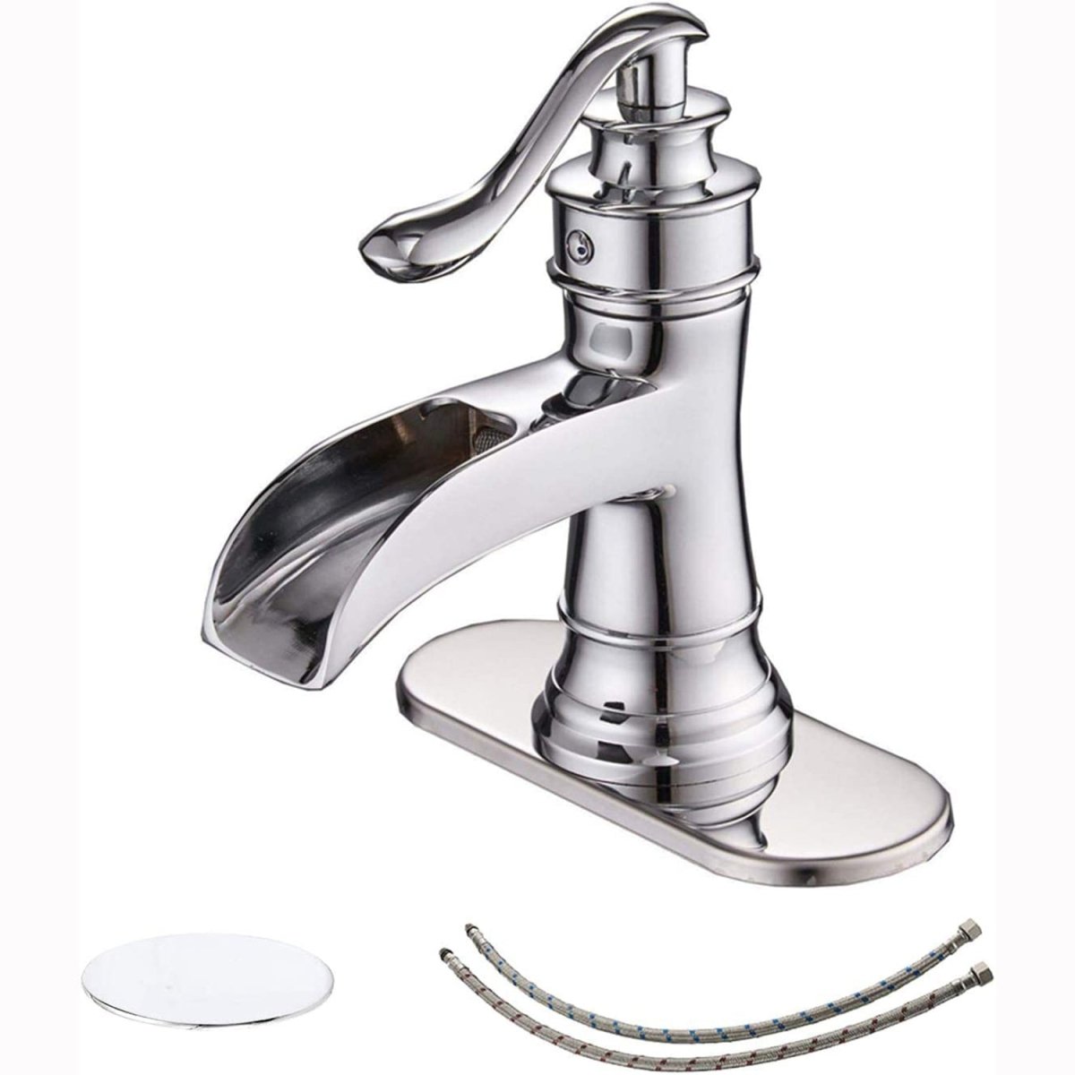 Waterfall Single Hole Single-Handle Bathroom Faucet Chrome - buyfaucet.com