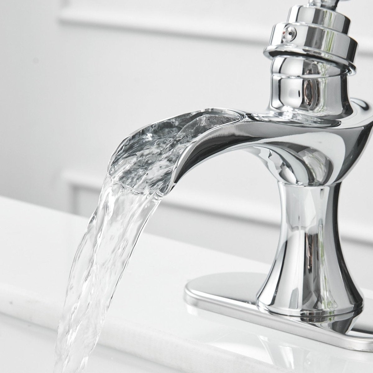 Waterfall Single Hole Single-Handle Bathroom Faucet Chrome - buyfaucet.com