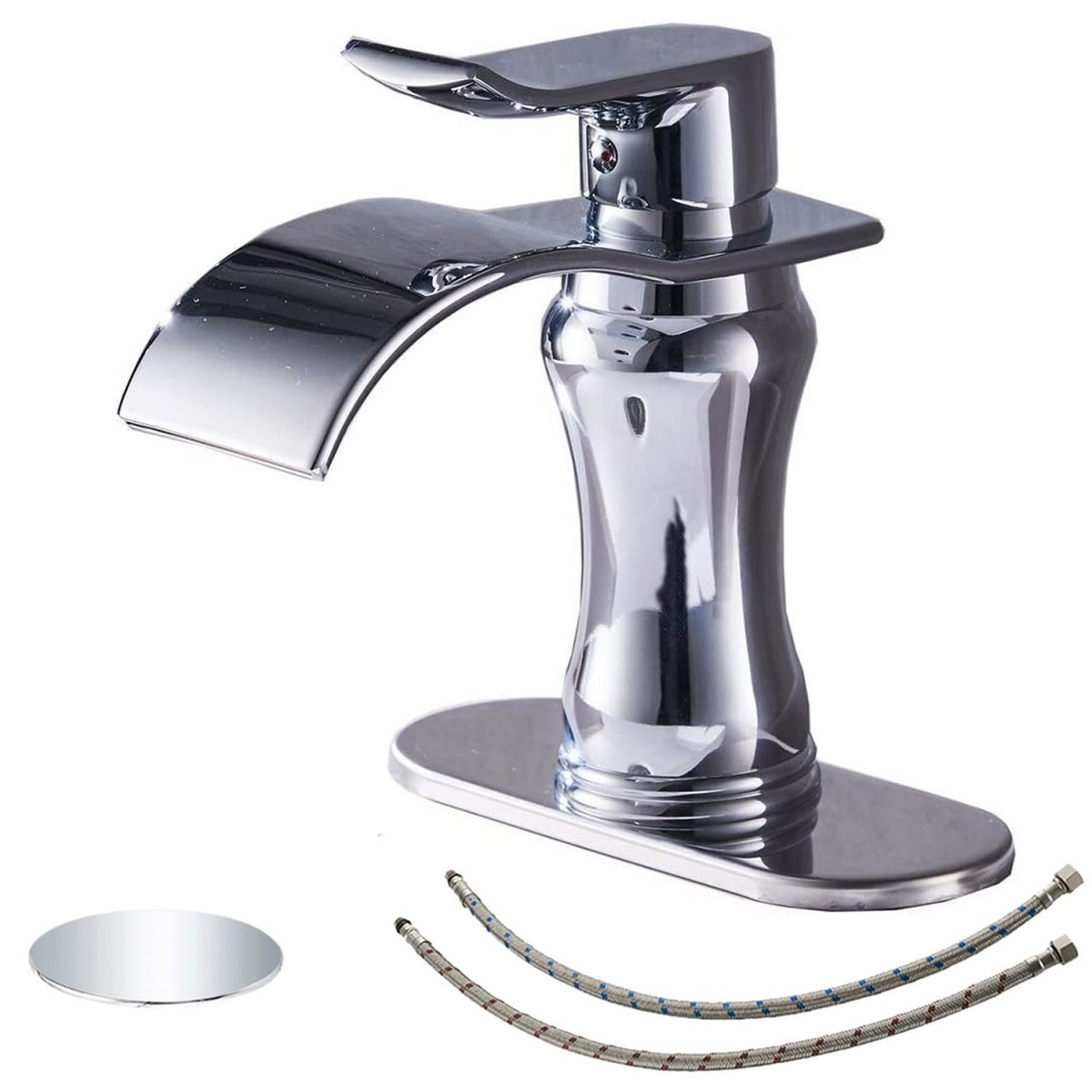 Waterfall Single Hole Single-Handle Bathroom Faucet Chrome - buyfaucet.com
