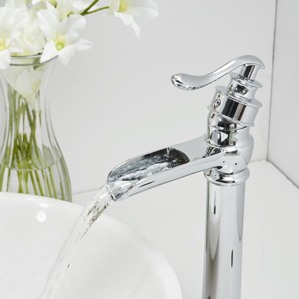 Waterfall Single Hole Single-Handle Bathroom Faucet Chrome - buyfaucet.com