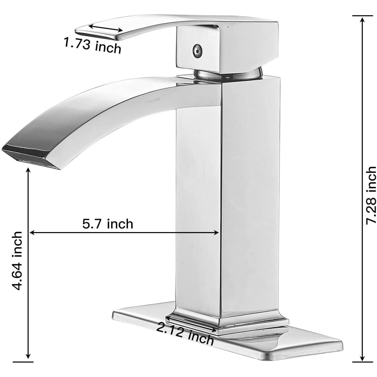 Waterfall Single Hole Single-Handle Bathroom Faucet Chrome - buyfaucet.com