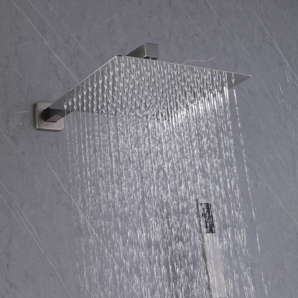Waterfall Spout 3-Spray Tub and Shower Faucet Brushed Nickel - buyfaucet.com