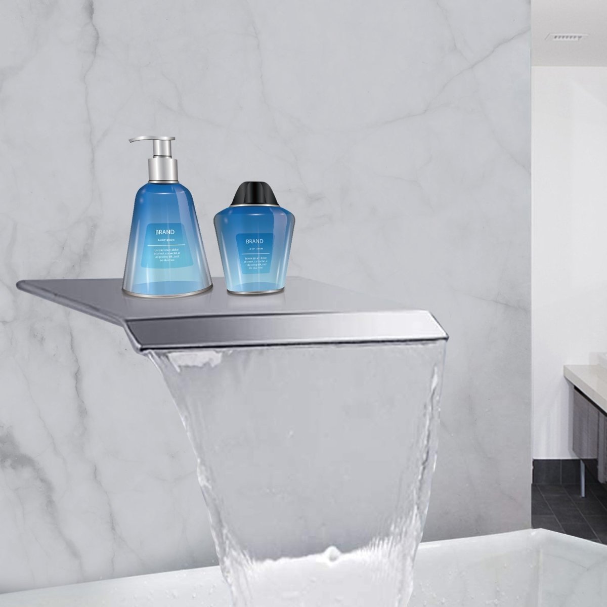Waterfall Tub Spout Faucet in Polished Chrome - buyfaucet.com