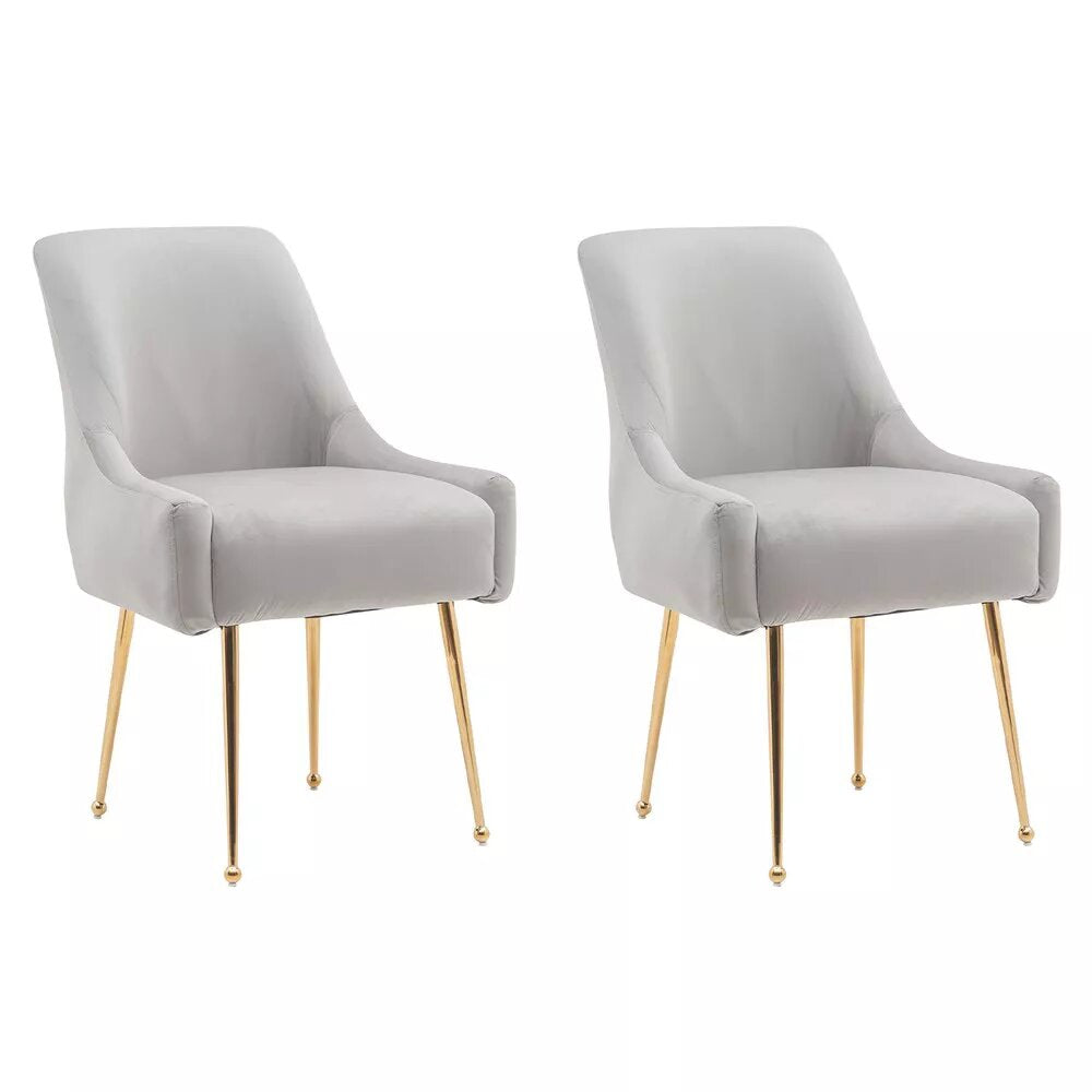 Velvet Dining Chairs for Dining Room Gray