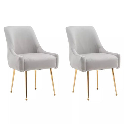 Velvet Dining Chairs for Dining Room Gray