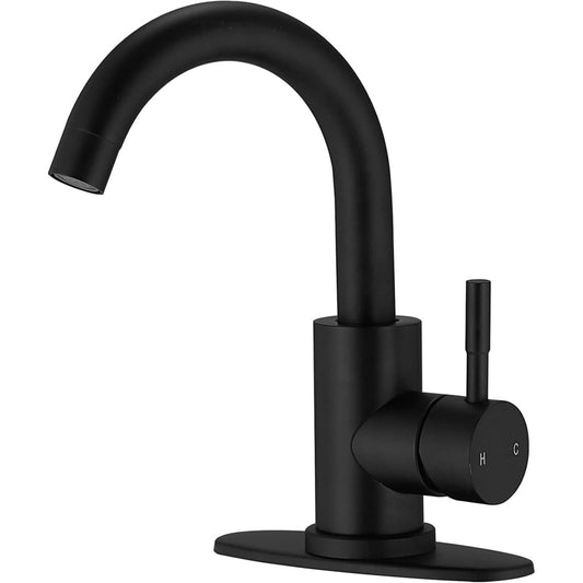 BATHADORE Single Handle Tap Water Faucets Stainless Steel Black - buyfaucet.com