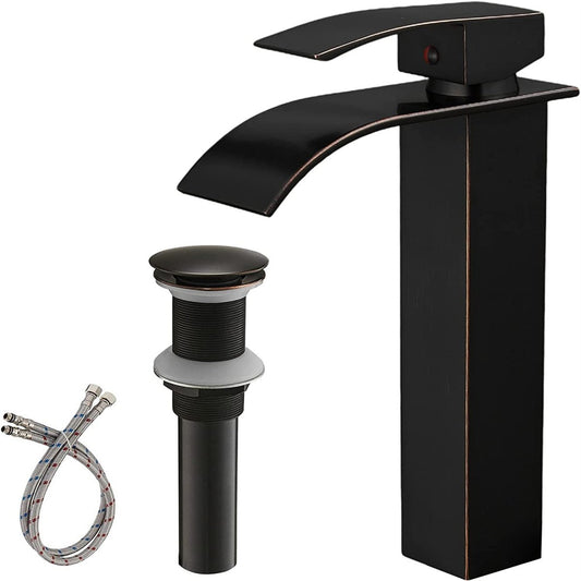 zazzeri Single Hole Waterfall Bathroom Faucet Oil Rubbed Bronze - buyfaucet.com