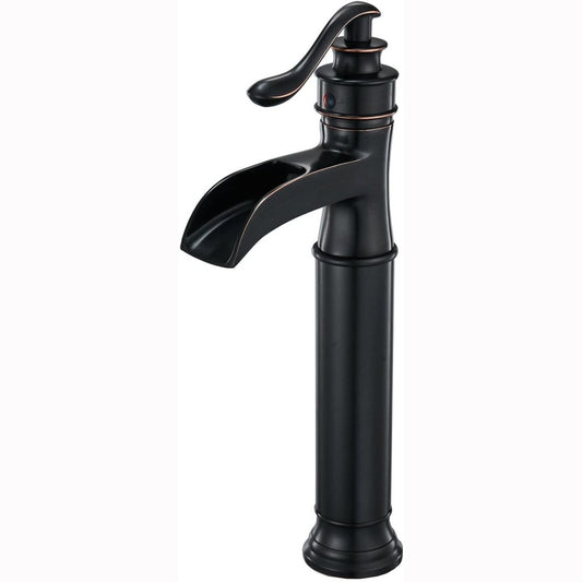 zazzeri Waterfall Single Hole Bathroom Faucet Oil Rubbed Bronze - buyfaucet.com