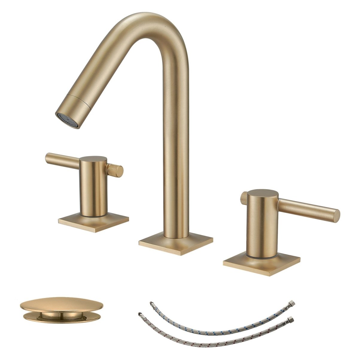 BWE Bathroom Faucet Widespread Double Handle High-Arc Gold – buyfaucet.com