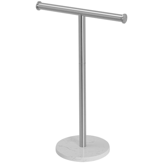 Freestanding Toilet Paper Holder T-Shape Towel Rack in Nickel - buyfaucet.com