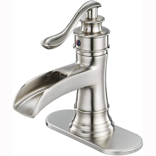 Single Hole Single-Handle Bathroom Faucet Brushed Nickel - buyfaucet.com