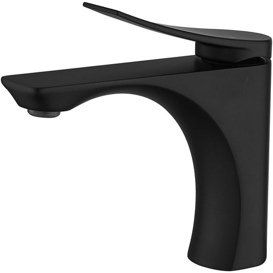 Single Hole Single-Handle Bathroom Faucet in Matte Black - buyfaucet.com