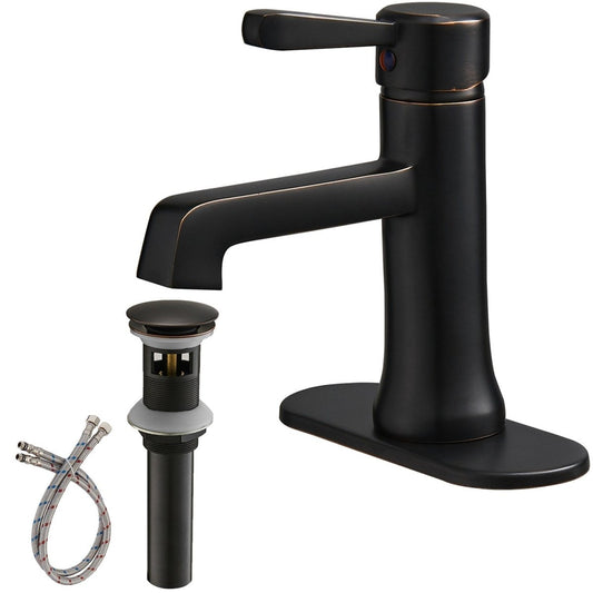 Single Hole Single-Handle Bathroom Faucet Oil Rubbed Bronze - buyfaucet.com