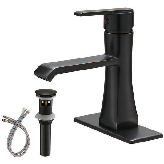 Single Hole Single-Handle Bathroom Faucet Oil Rubbed Bronze - buyfaucet.com