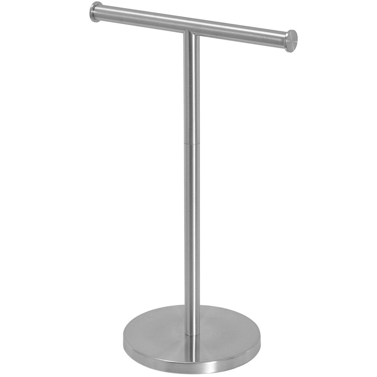 Toilet Paper Holder with Steady T-Shape Towel Rack in Nickel - buyfaucet.com